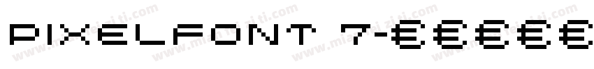 PixelFont 7字体转换